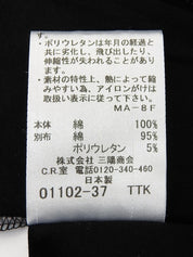 ロゴプレートフリル半袖トップス ブラック