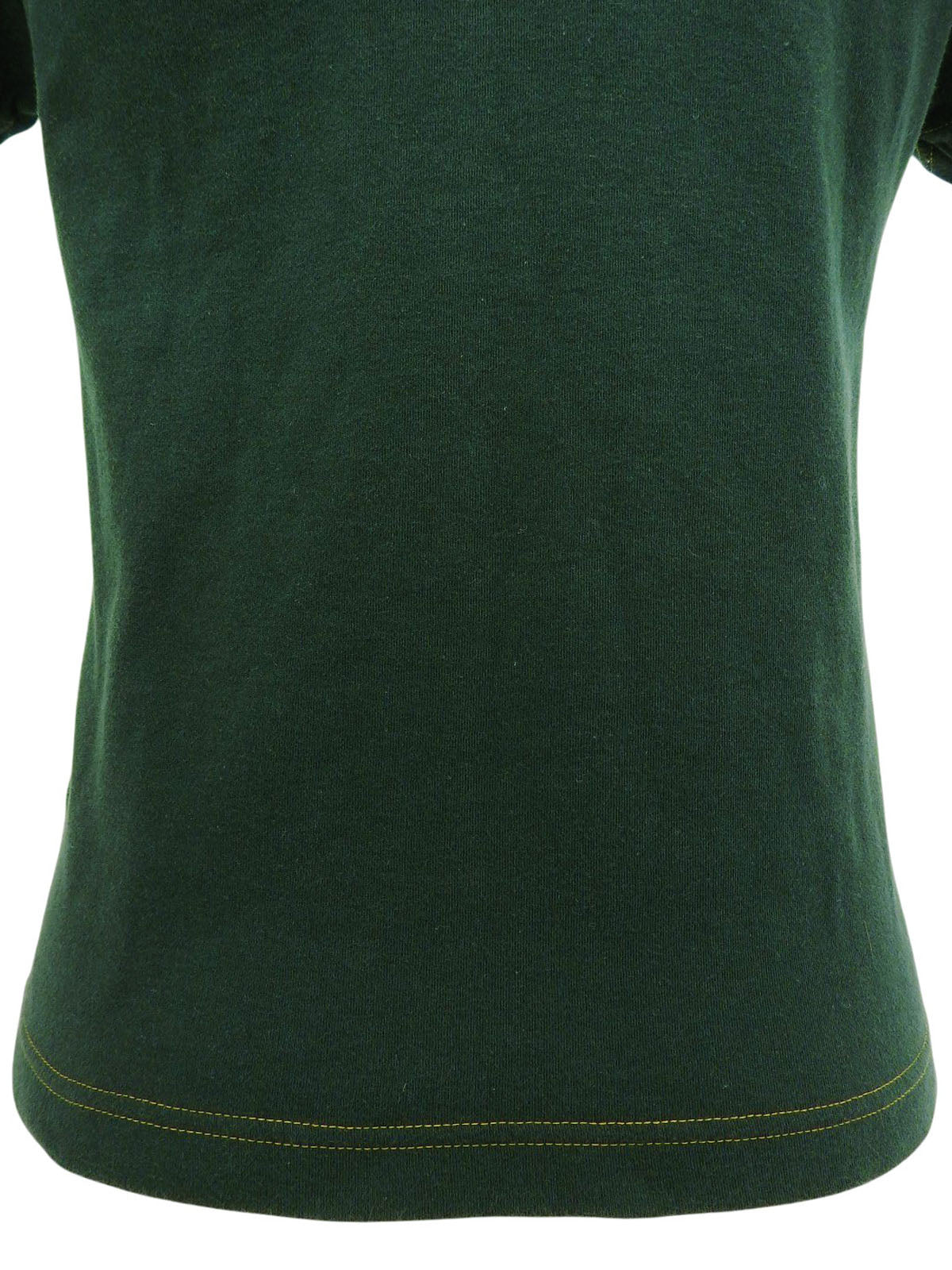 Nova Check Pattern Logo Half Sleeve Top in Green/Beige