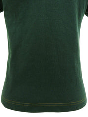 Nova Check Pattern Logo Half Sleeve Top in Green/Beige