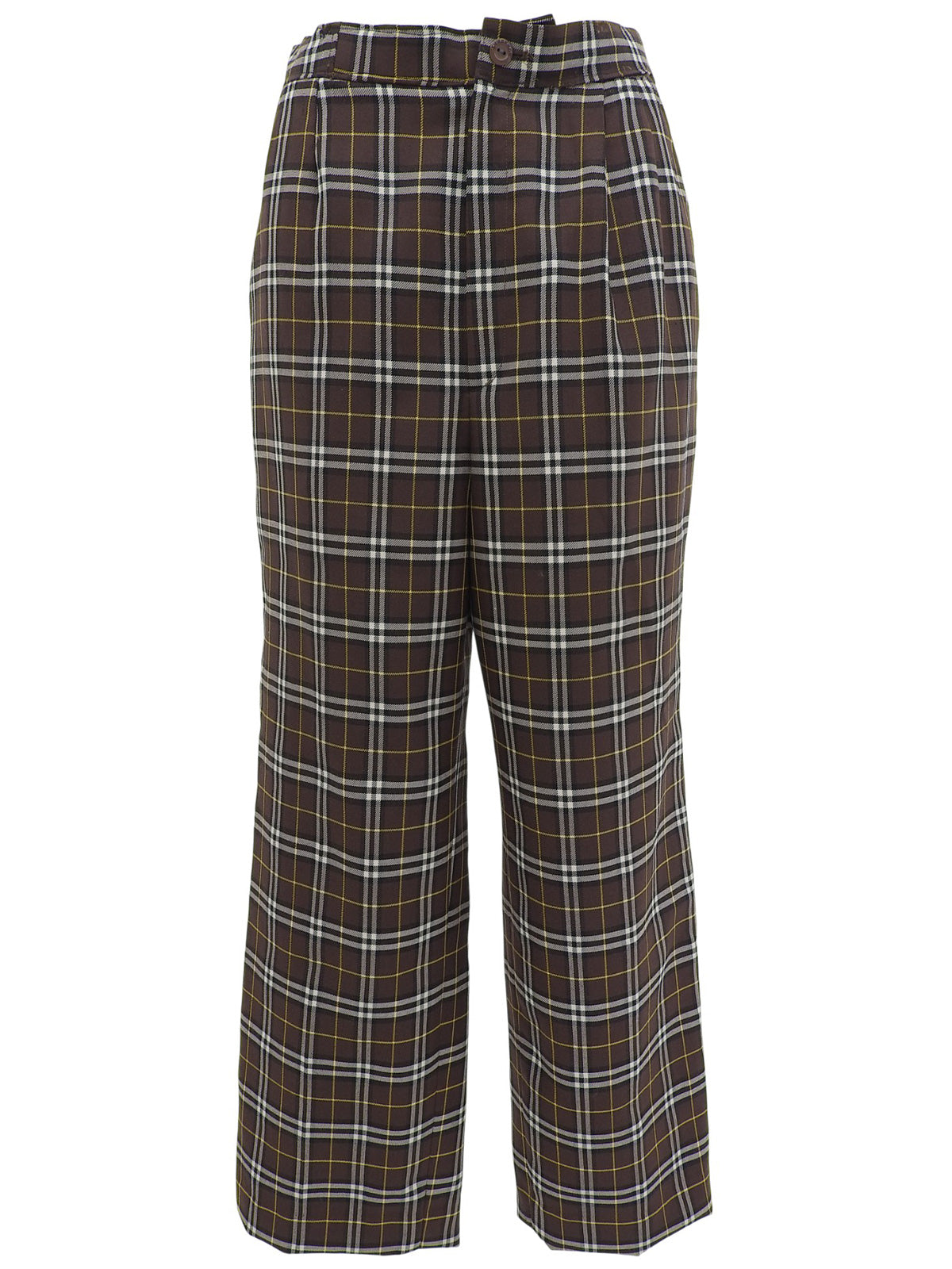 チェックパターンパンツ ブラウン/マルチ