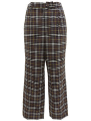 チェックパターンパンツ ブラウン/マルチ