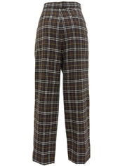 チェックパターンパンツ ブラウン/マルチ