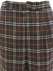 チェックパターンパンツ ブラウン/マルチ