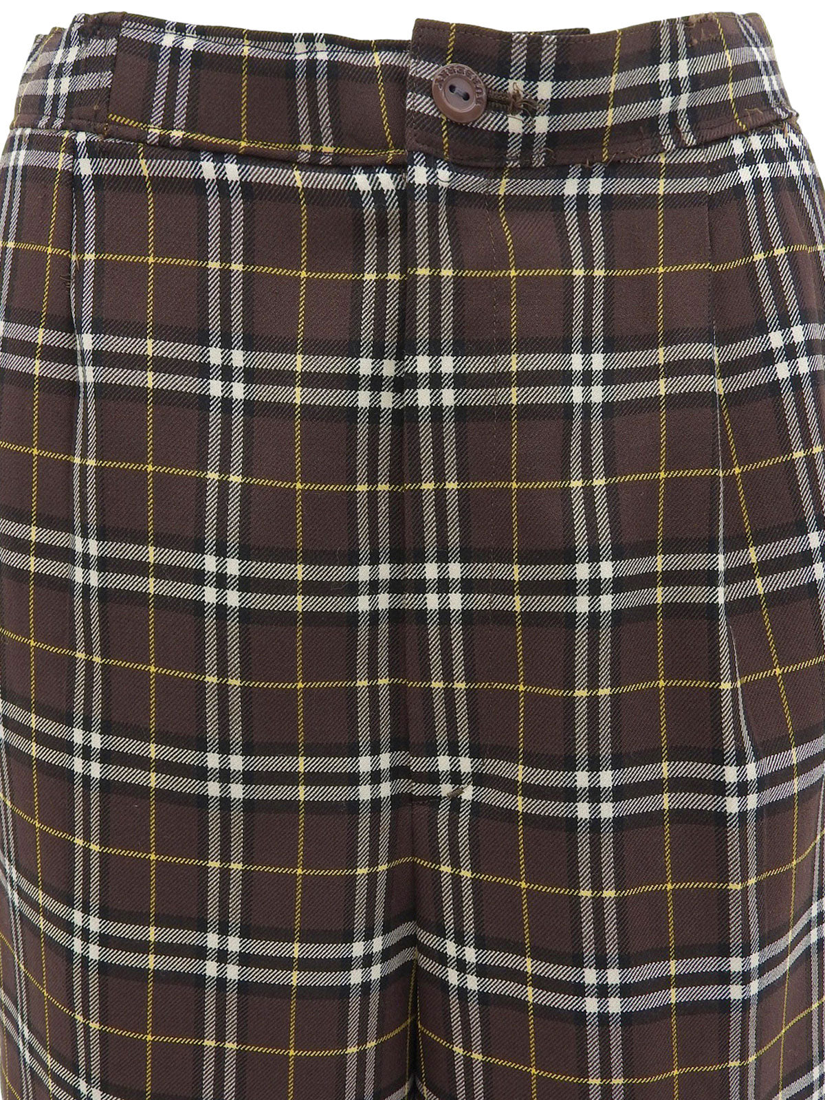 チェックパターンパンツ ブラウン/マルチ