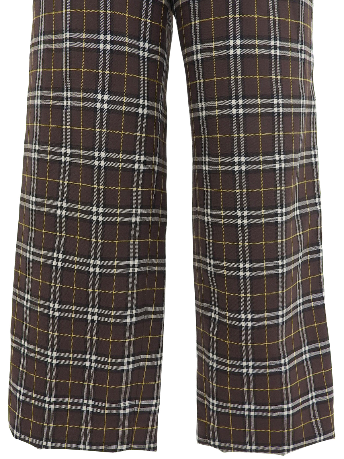チェックパターンパンツ ブラウン/マルチ