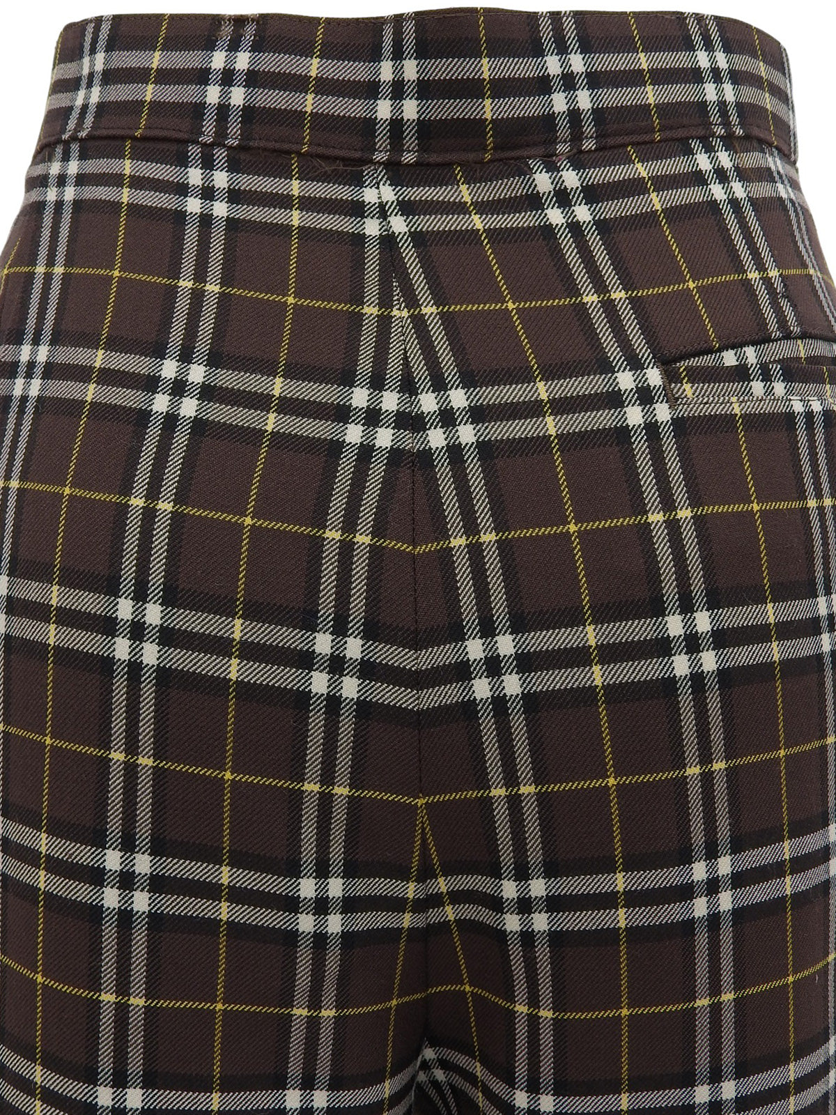 チェックパターンパンツ ブラウン/マルチ