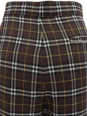 チェックパターンパンツ ブラウン/マルチ