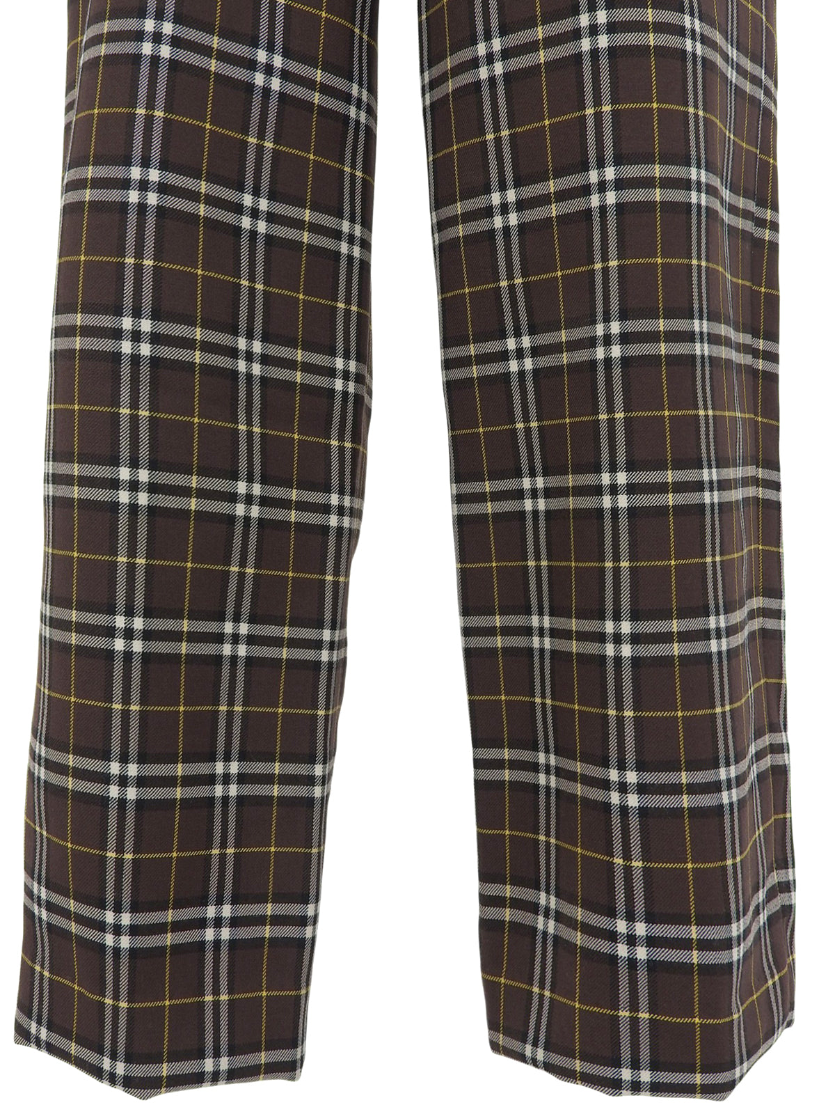 チェックパターンパンツ ブラウン/マルチ