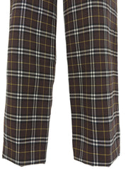 チェックパターンパンツ ブラウン/マルチ
