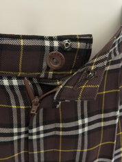 チェックパターンパンツ ブラウン/マルチ