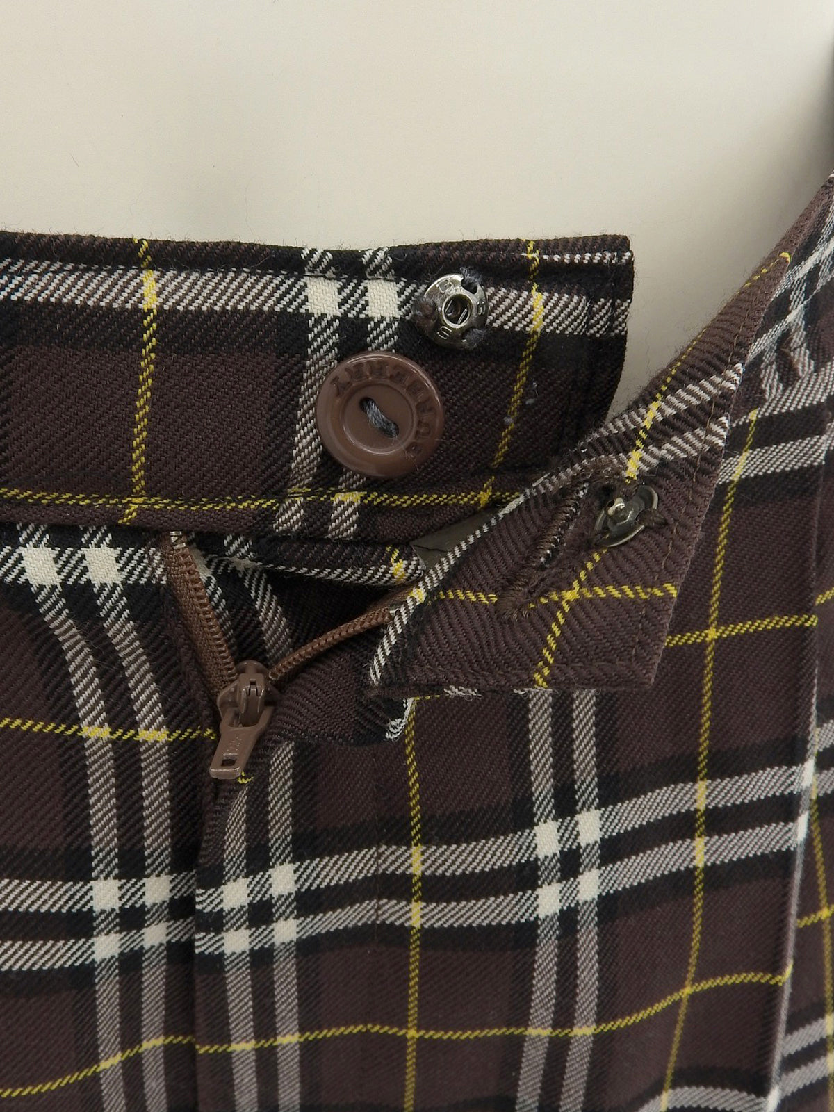 チェックパターンパンツ ブラウン/マルチ