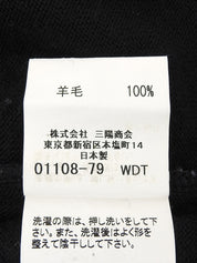 ロゴ刺繍タートルネックセーター ブラック