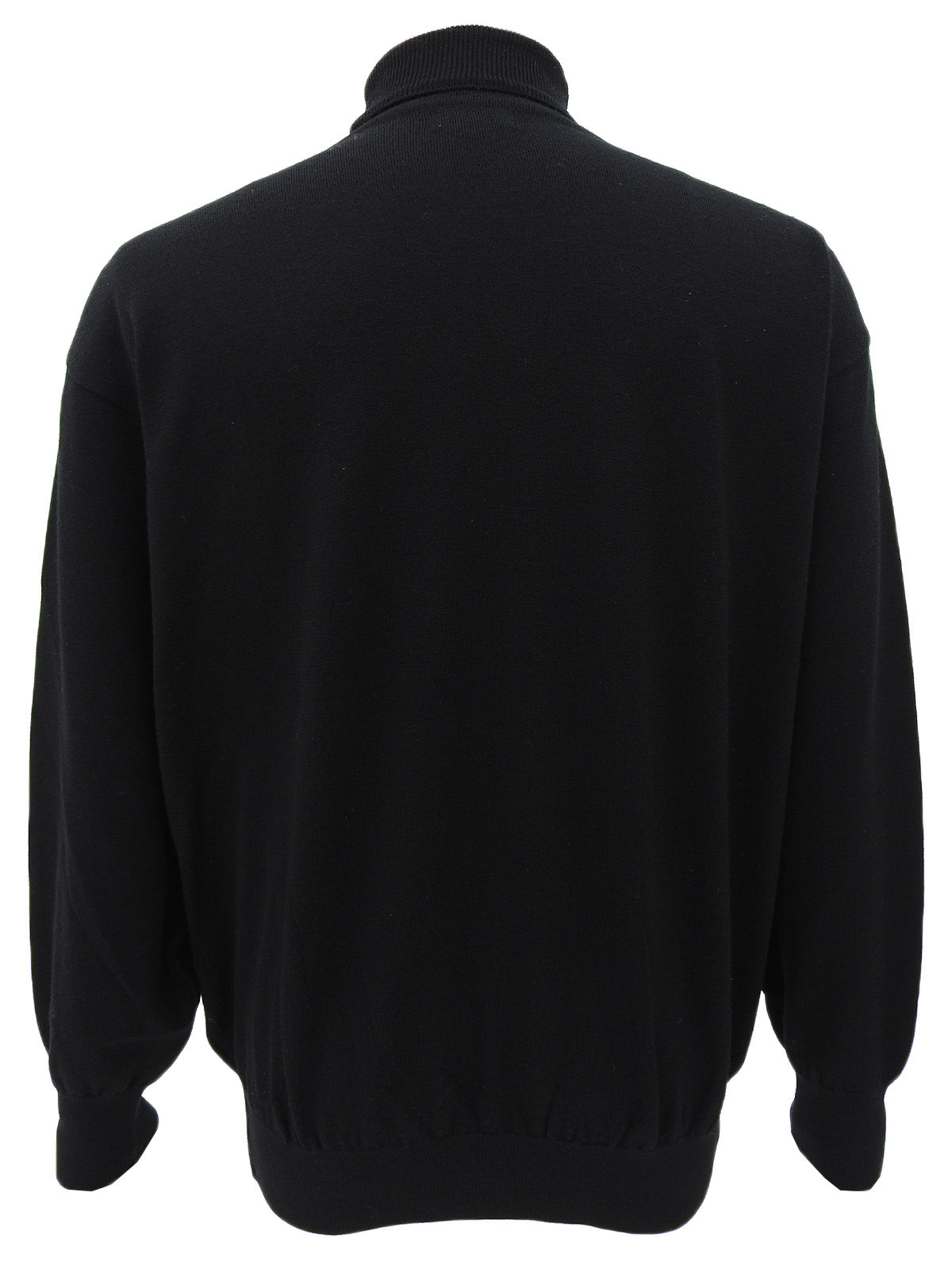 ロゴ刺繍タートルネックセーター ブラック