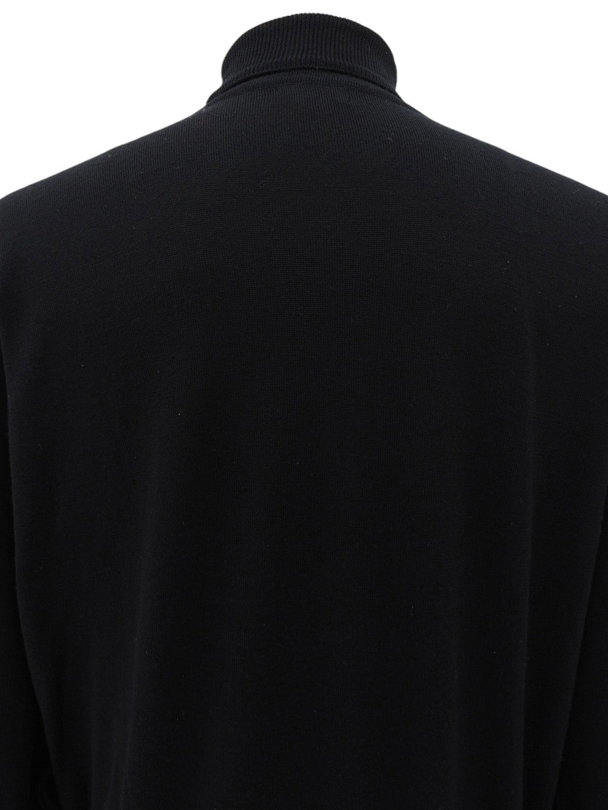 Logo Embroidered Turtleneck Sweater in Black