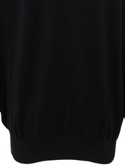 ロゴ刺繍タートルネックセーター ブラック