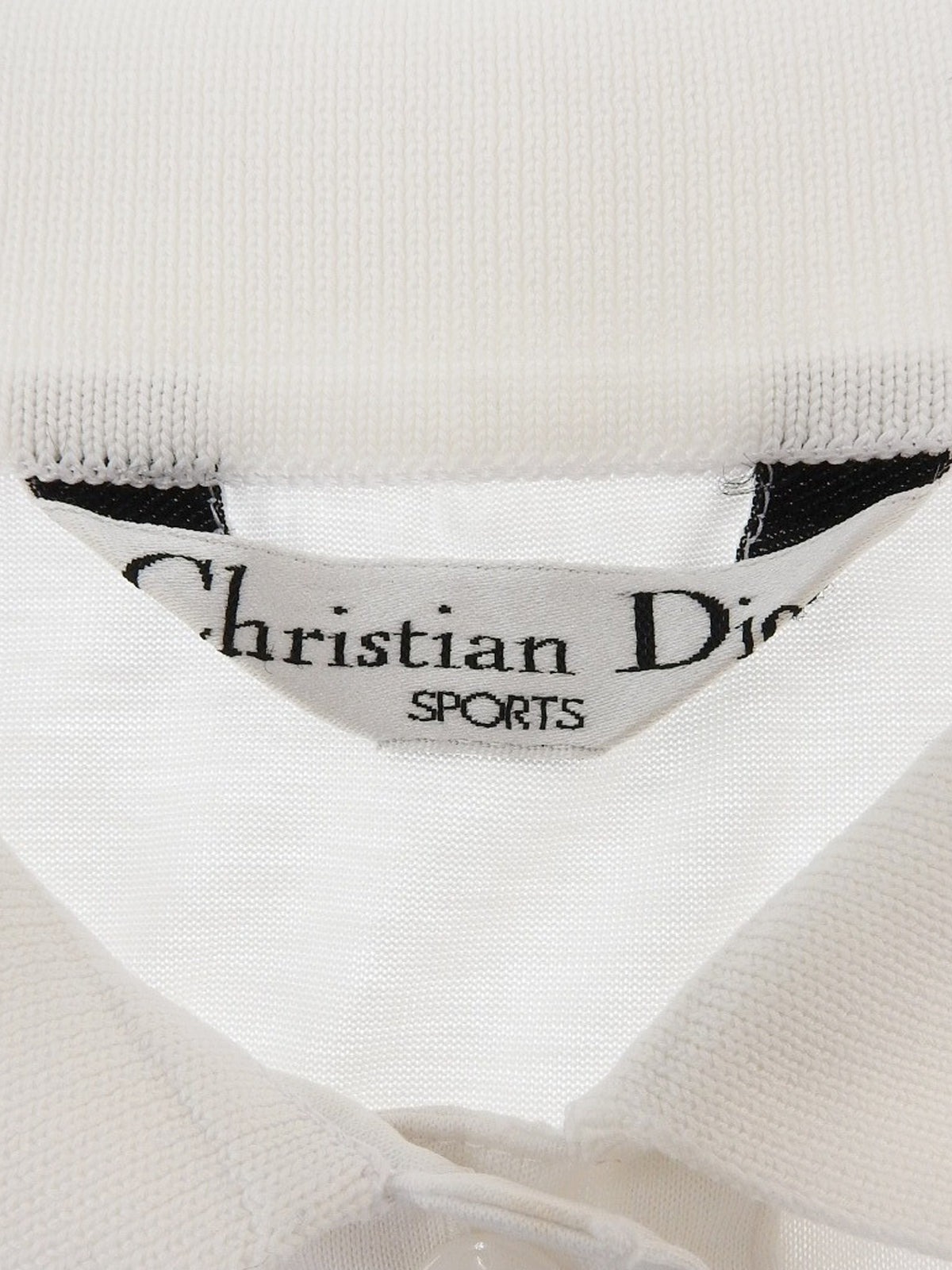 White cotton logo embroidered polo shirt
