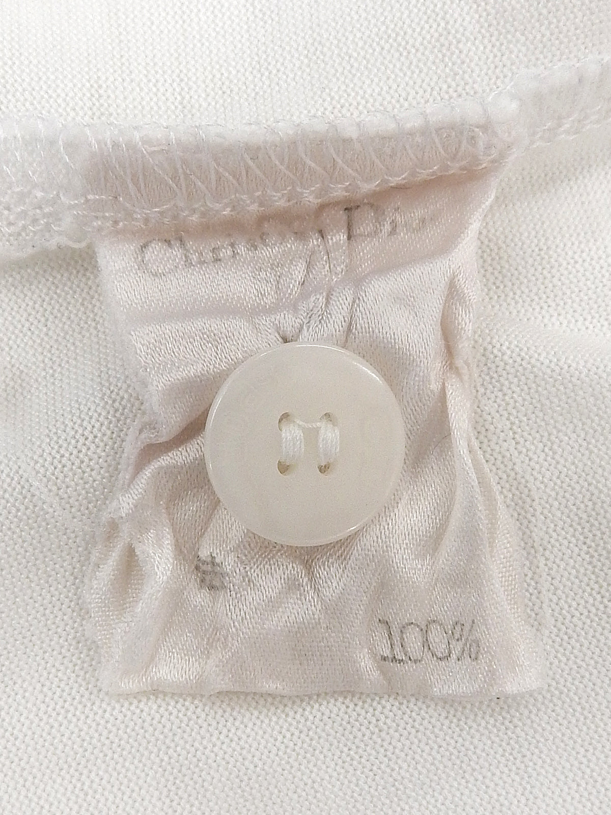 コットンロゴ刺繍ポロシャツ　ホワイト