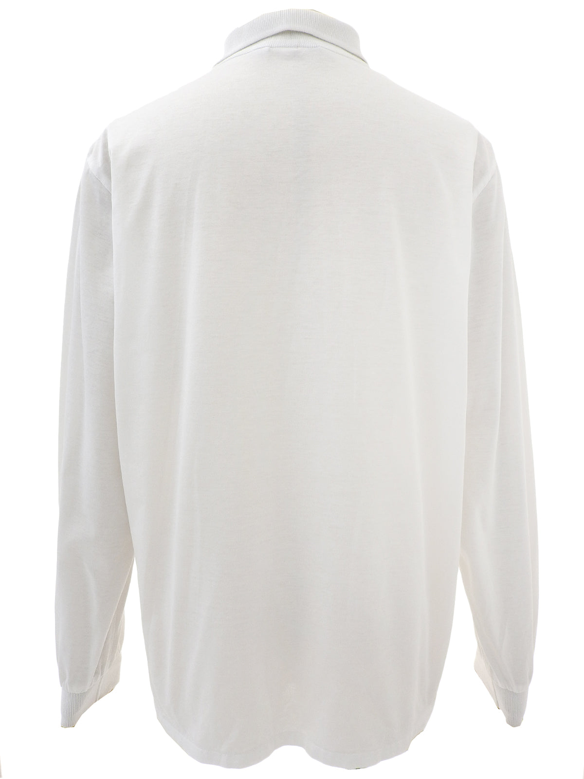 コットンロゴ刺繍ポロシャツ　ホワイト