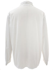 コットンロゴ刺繍ポロシャツ　ホワイト