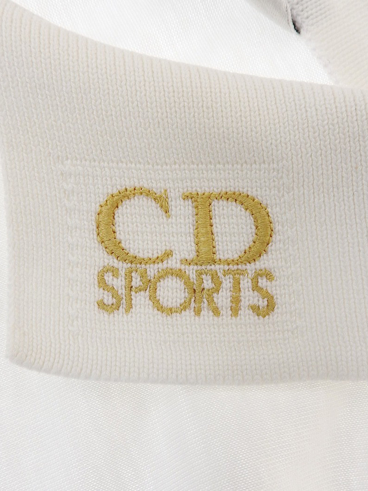 White cotton logo embroidered polo shirt