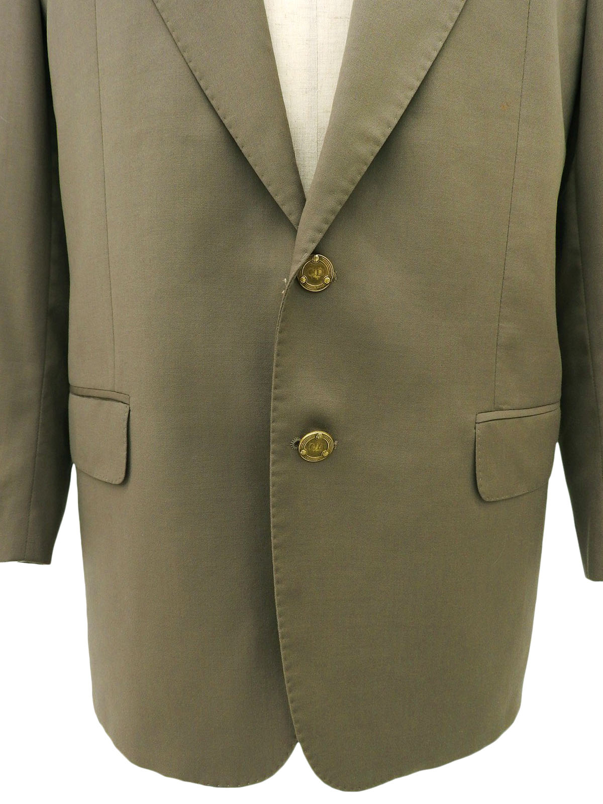 ウールロゴボタンジャケット グレージュ