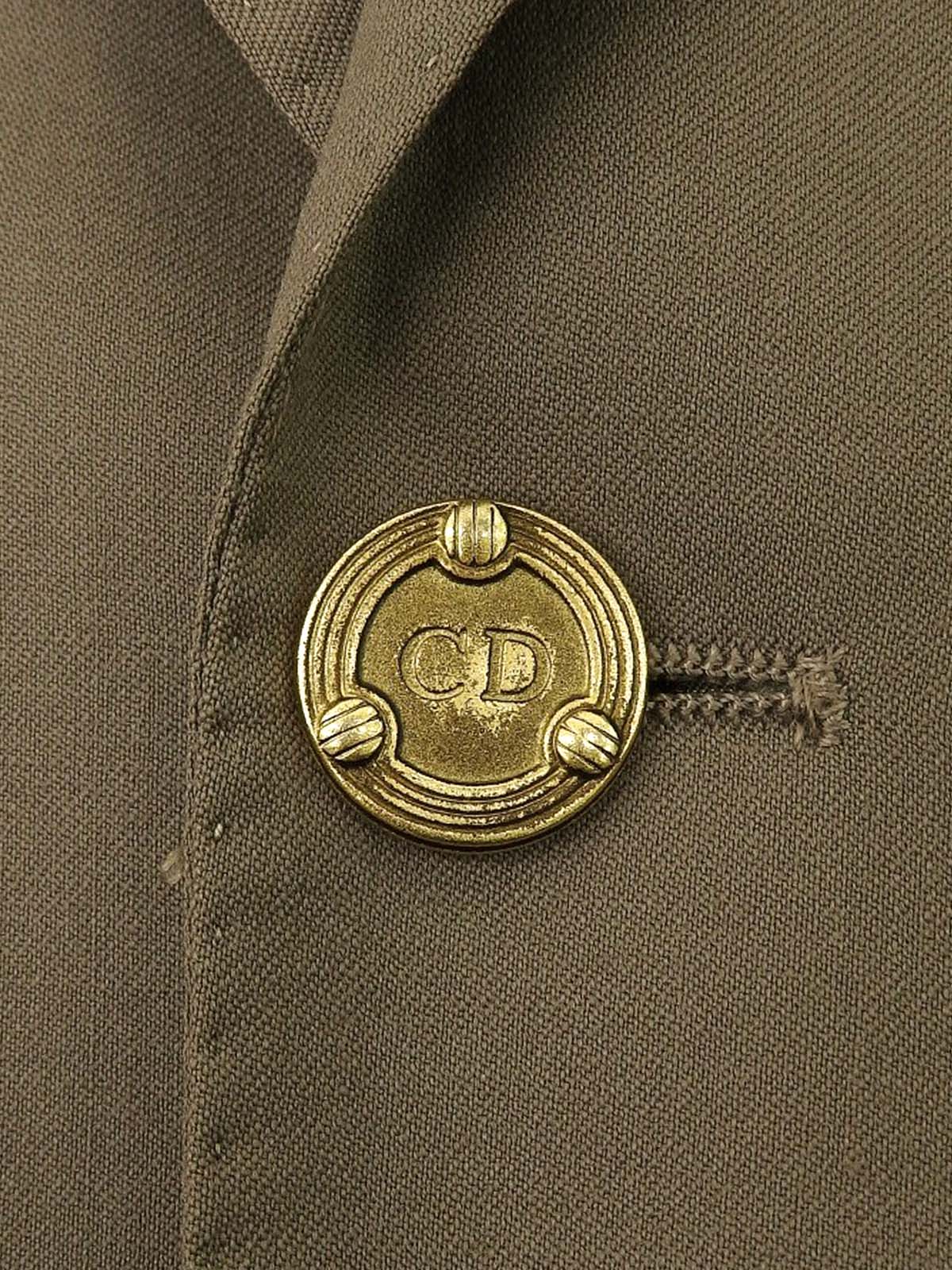 ウールロゴボタンジャケット グレージュ