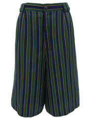 ストライプハーフパンツ グリーン/ネイビー