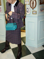 Wool Check Pattern Set-Up in Purple/Multi