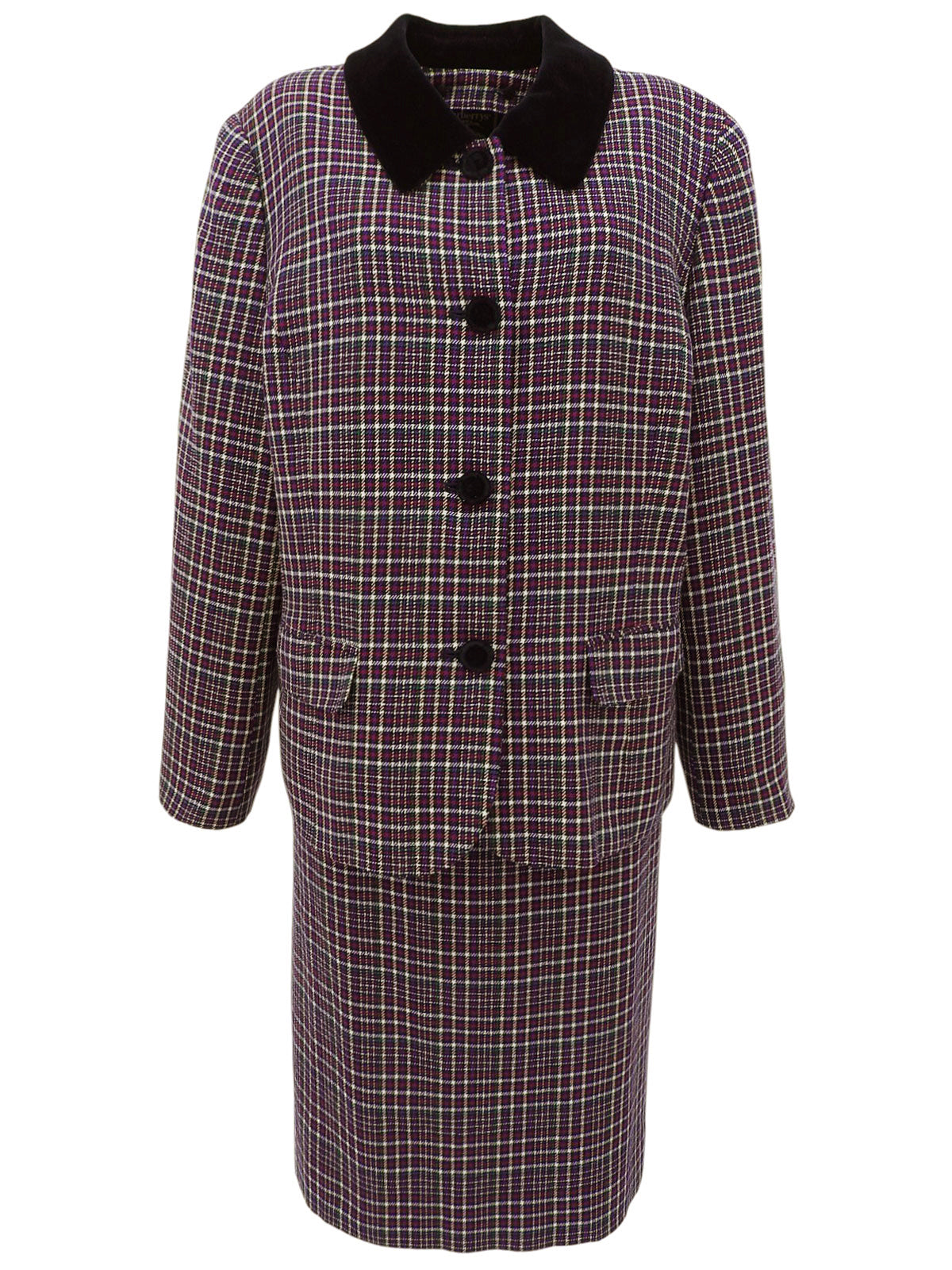 Wool Check Pattern Set-Up in Purple/Multi