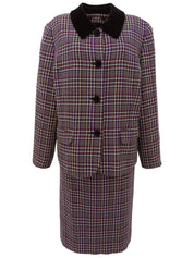 Wool Check Pattern Set-Up in Purple/Multi