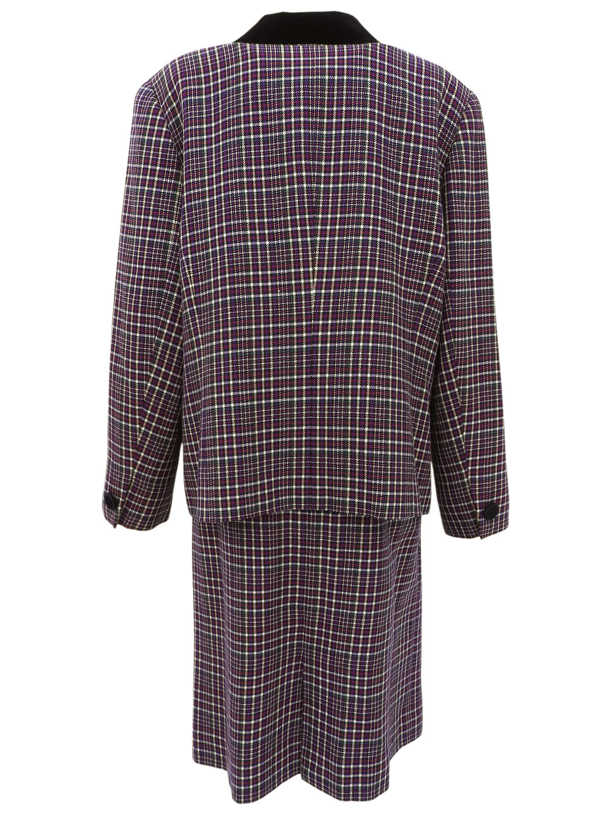 Wool Check Pattern Set-Up in Purple/Multi