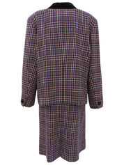 Wool Check Pattern Set-Up in Purple/Multi