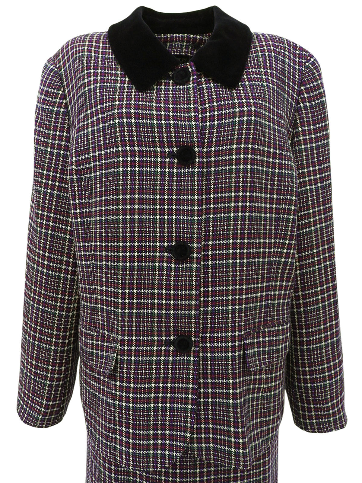 Wool Check Pattern Set-Up in Purple/Multi