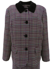 Wool Check Pattern Set-Up in Purple/Multi