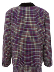 Wool Check Pattern Set-Up in Purple/Multi