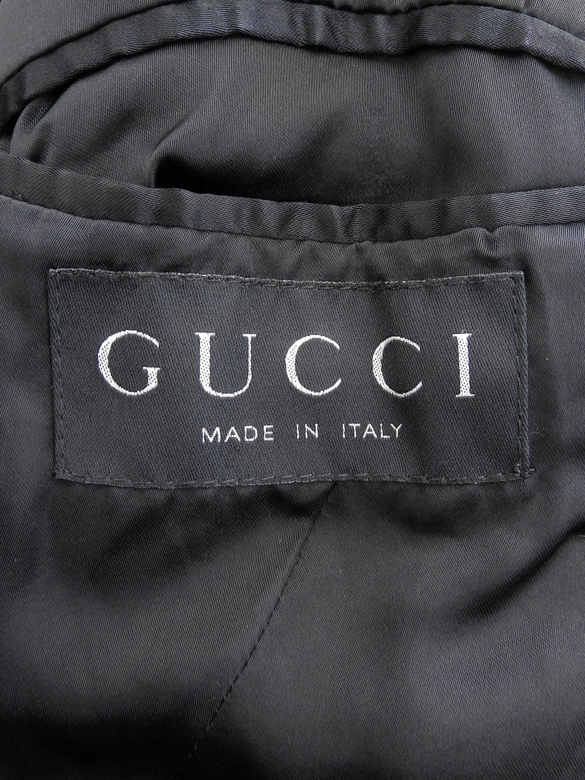 Logo Button Long Coat in Black