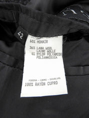 Logo Button Long Coat in Black