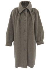 Brown wool long coat