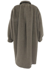 Brown wool long coat