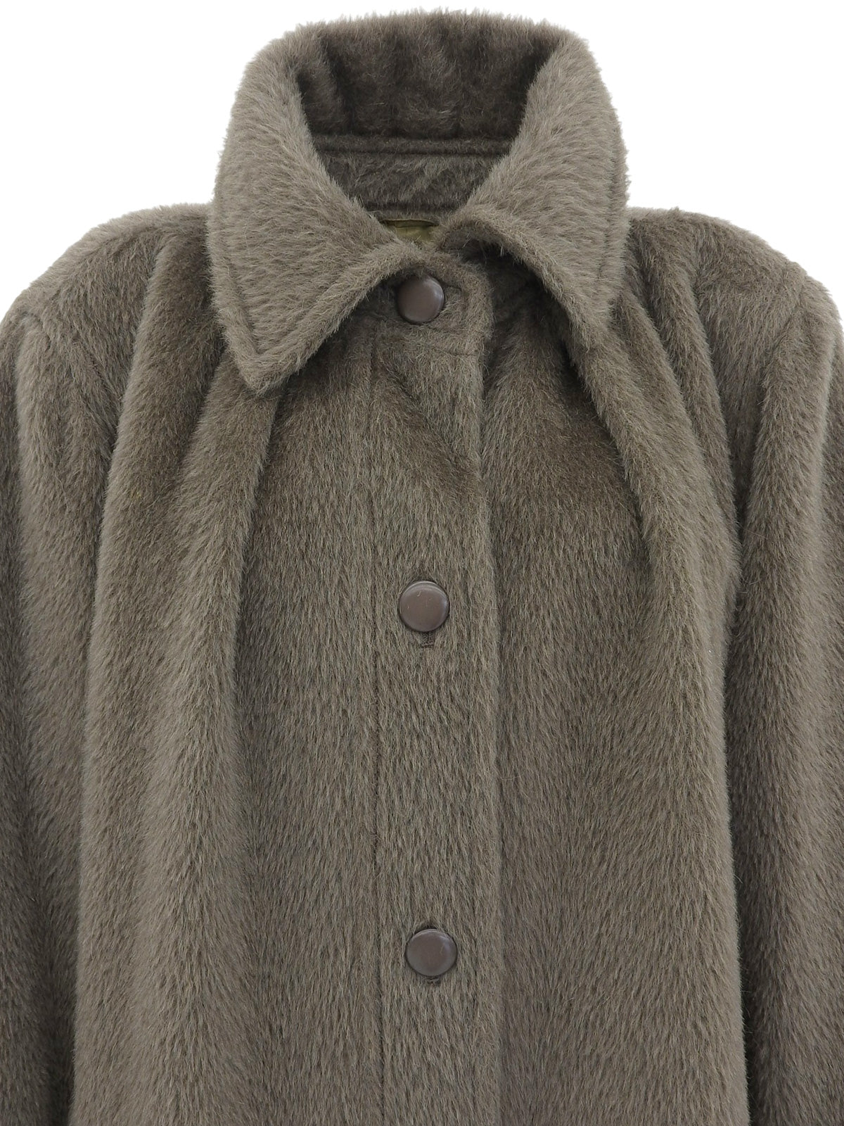 Brown wool long coat
