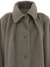 Brown wool long coat