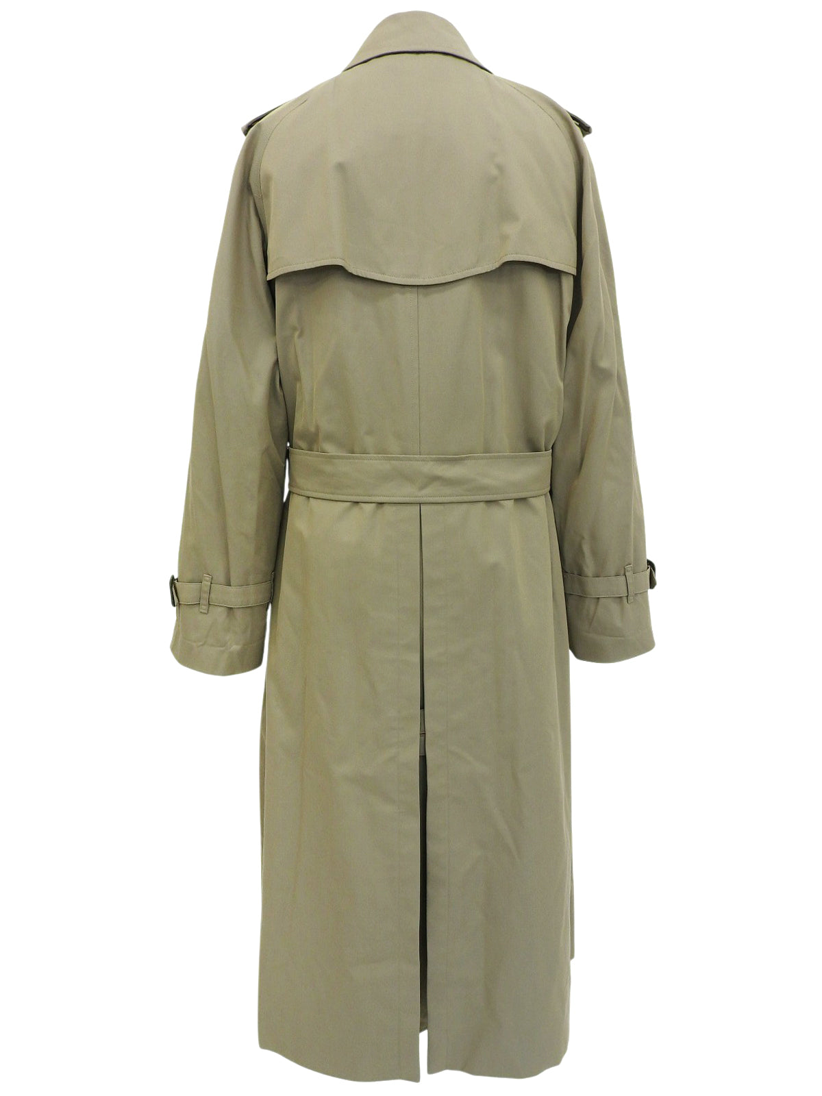 ノバチェックライニングトレンチコー カーキ