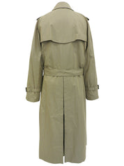 ノバチェックライニングトレンチコー カーキ