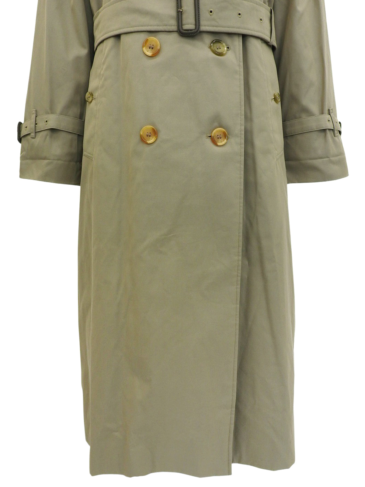 ノバチェックライニングトレンチコー カーキ