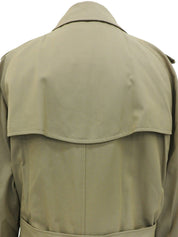 ノバチェックライニングトレンチコー カーキ