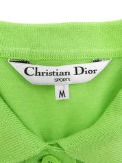 ロゴ刺繍ポロシャツ イエローグリーン