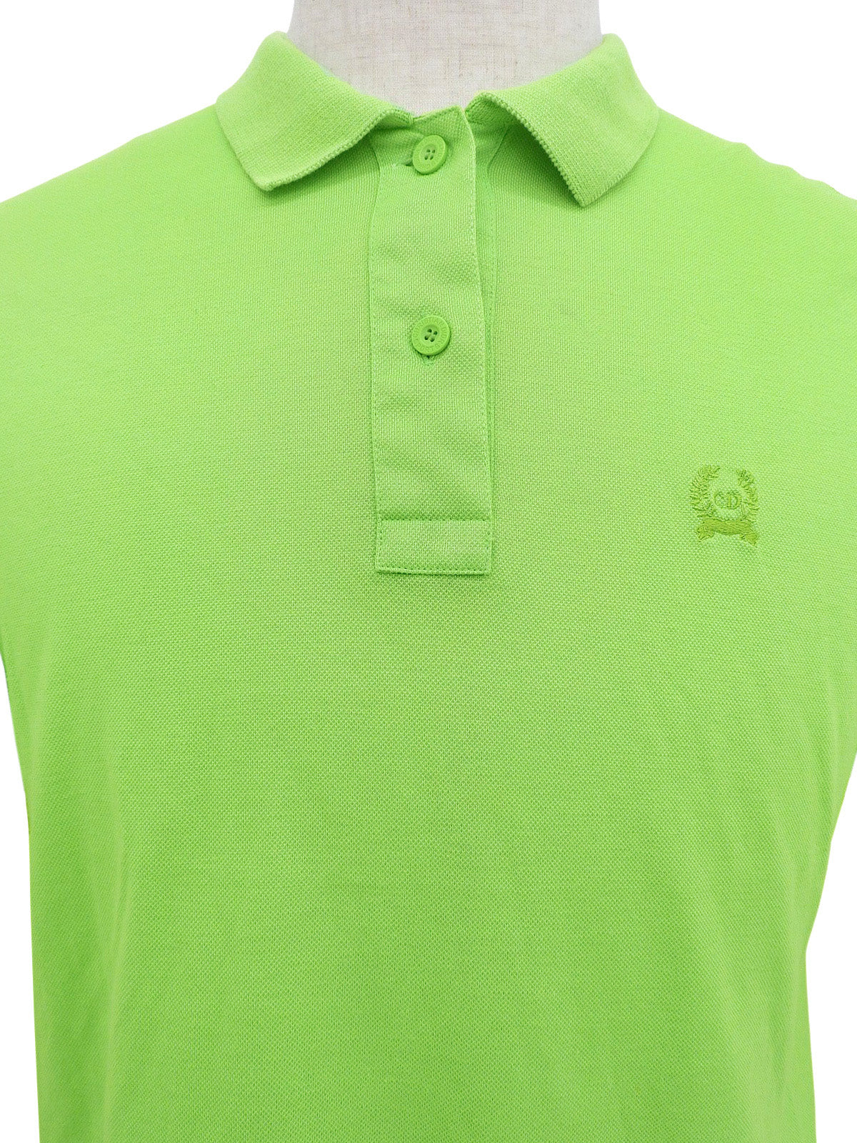 ロゴ刺繍ポロシャツ イエローグリーン