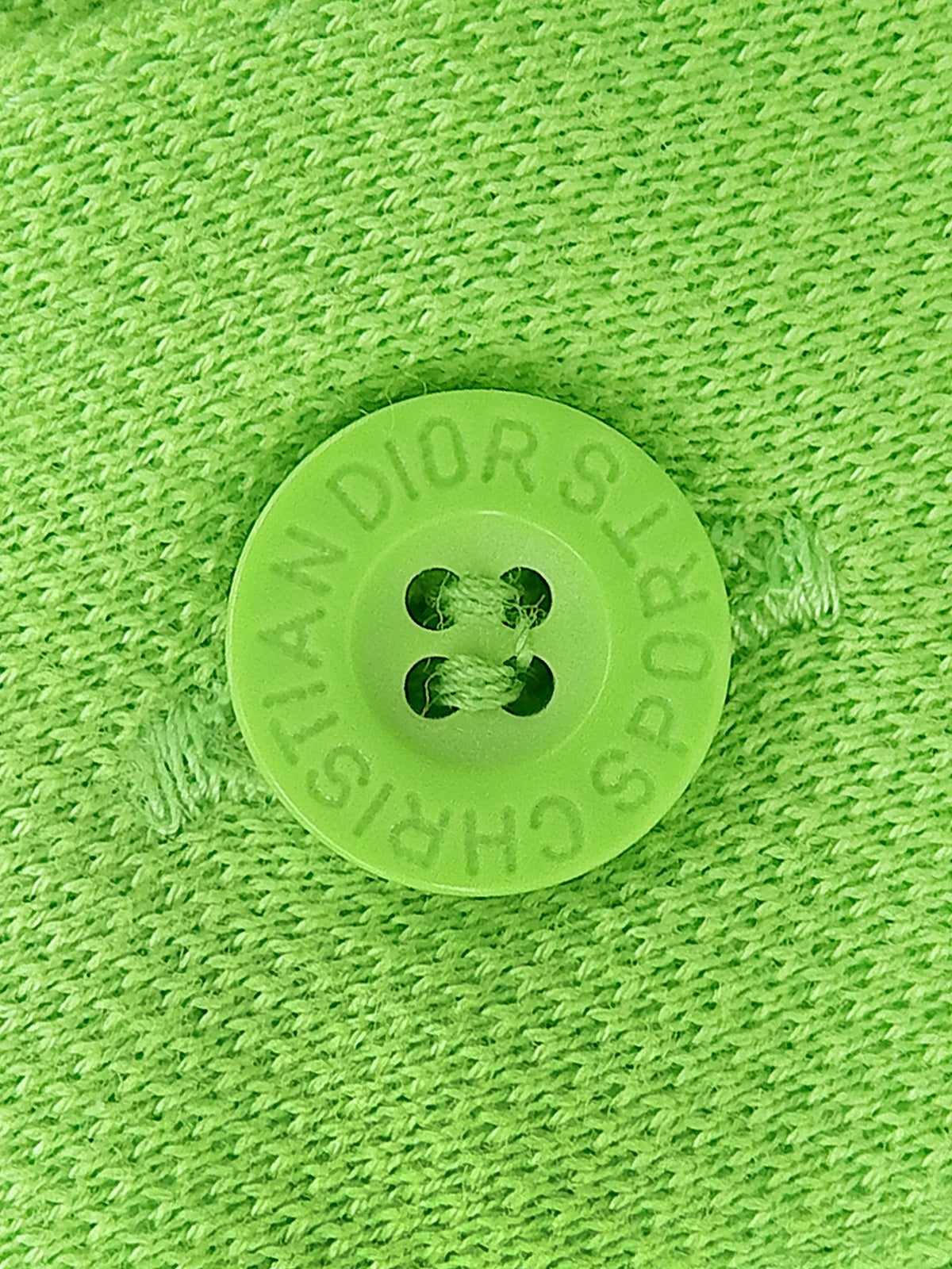 ロゴ刺繍ポロシャツ イエローグリーン