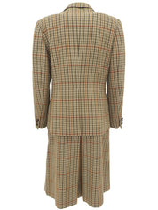 ウールチェックパターンセットアップ ベージュ/マルチ