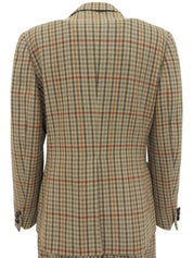 ウールチェックパターンセットアップ ベージュ/マルチ